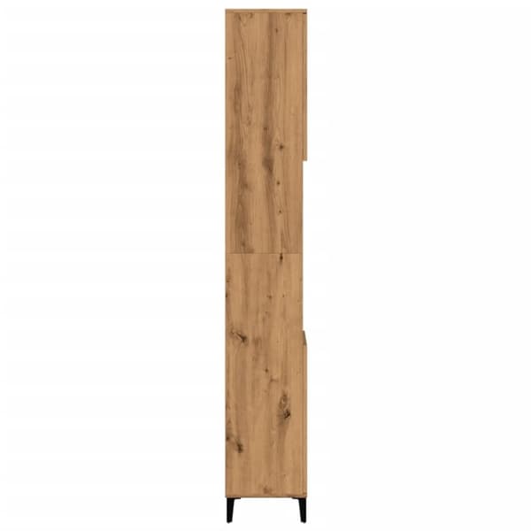 vidaXL badeværelsesskab 30x30x190 cm konstrueret træ kunsteg