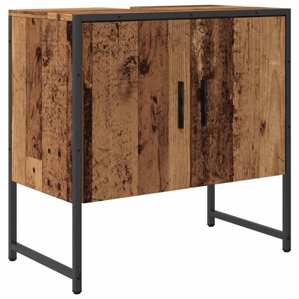 vidaXL underskab til håndvask 60x30x60 cm konstrueret træ gammelt træ