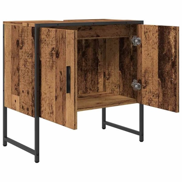 vidaXL underskab til håndvask 60x30x60 cm konstrueret træ gammelt træ