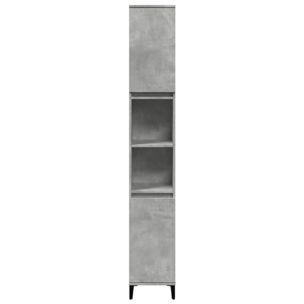 vidaXL Baderomsskap betonggrå 30x30x190 cm konstruert tre