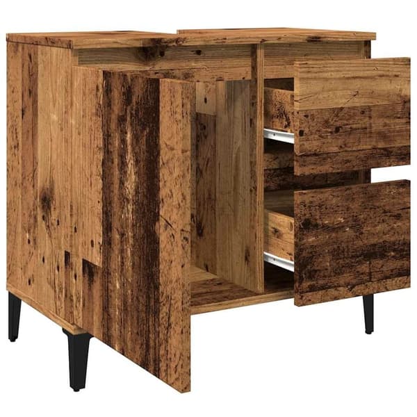 vidaXL Servantskap gammelt tre 65x33x60 cm konstruert tre