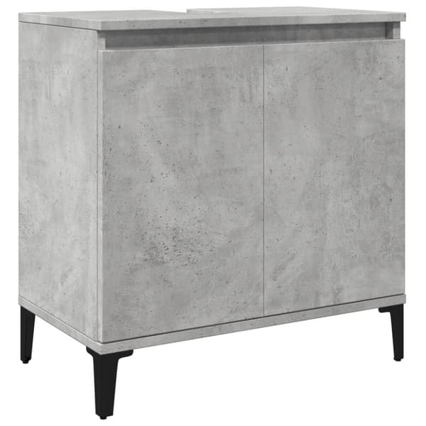 vidaXL Servantskap betonggrå 58x33x60 cm konstruert tre