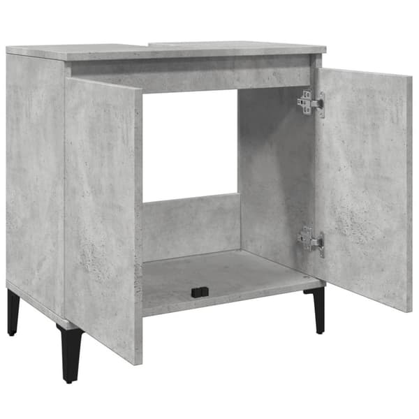 vidaXL Servantskap betonggrå 58x33x60 cm konstruert tre