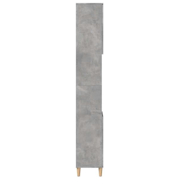 vidaXL Kylpyhuoneen kaappi betoninharmaa 30x30x190 cm tekninen puu