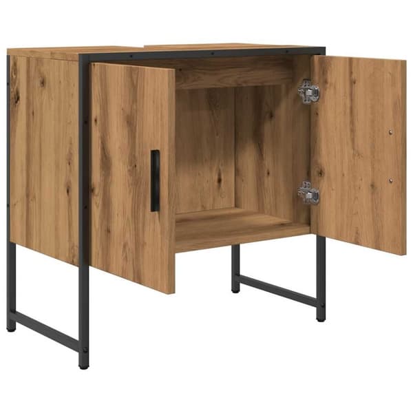 vidaXL underskab til badeværelse 60x33x60 cm konstrueret træ kunsteg