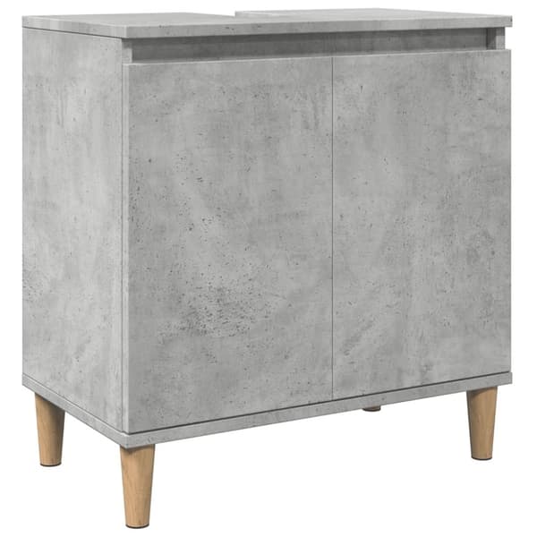 vidaXL underskab til håndvask 58x33x60 cm konstrueret træ betongrå