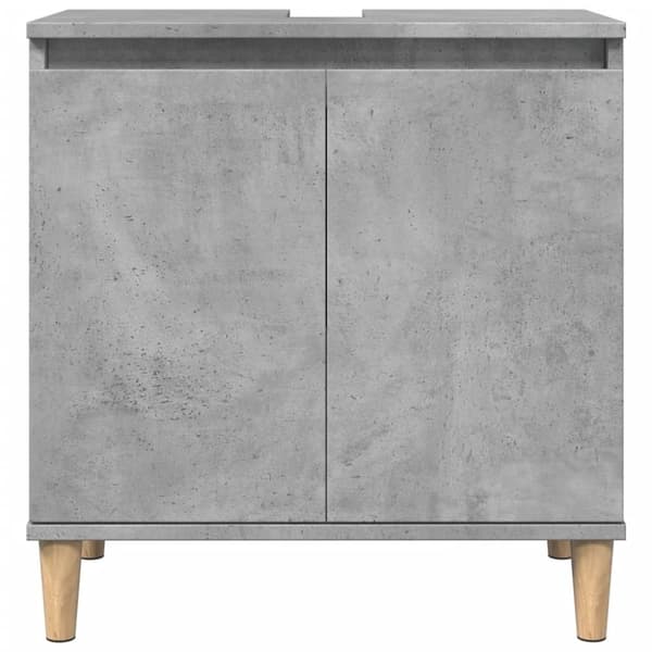 vidaXL underskab til håndvask 58x33x60 cm konstrueret træ betongrå