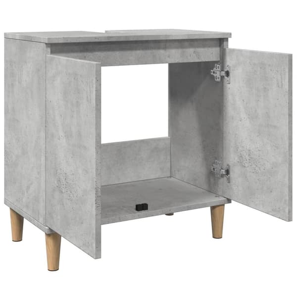 vidaXL underskab til håndvask 58x33x60 cm konstrueret træ betongrå