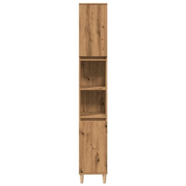 vidaXL Baderomsskap artisan eik 30x30x190 cm konstruert tre