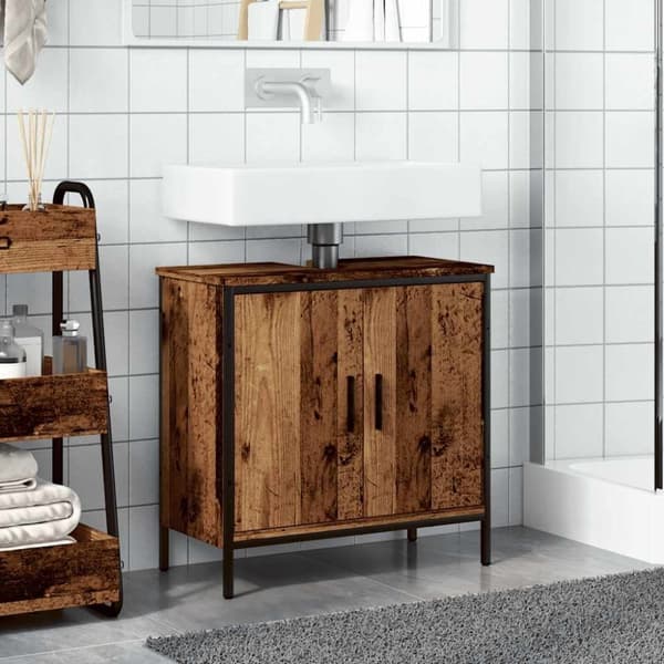 vidaXL Pesuallaskaappi vanha puu 60x30x60 cm tekninen puu