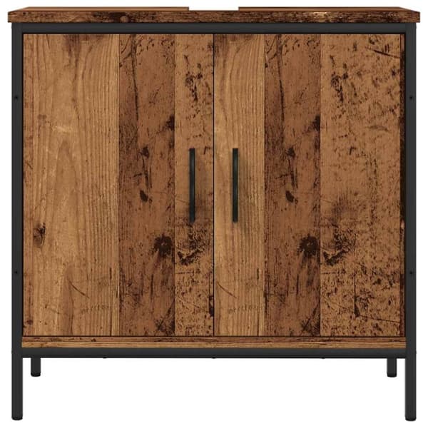 vidaXL Pesuallaskaappi vanha puu 60x30x60 cm tekninen puu