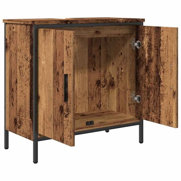 vidaXL Pesuallaskaappi vanha puu 60x30x60 cm tekninen puu
