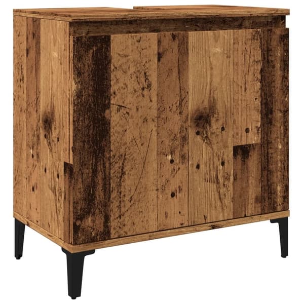 vidaXL Pesuallaskaappi vanha puu 58x33x60 cm tekninen puu