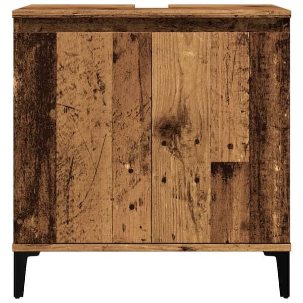 vidaXL Pesuallaskaappi vanha puu 58x33x60 cm tekninen puu