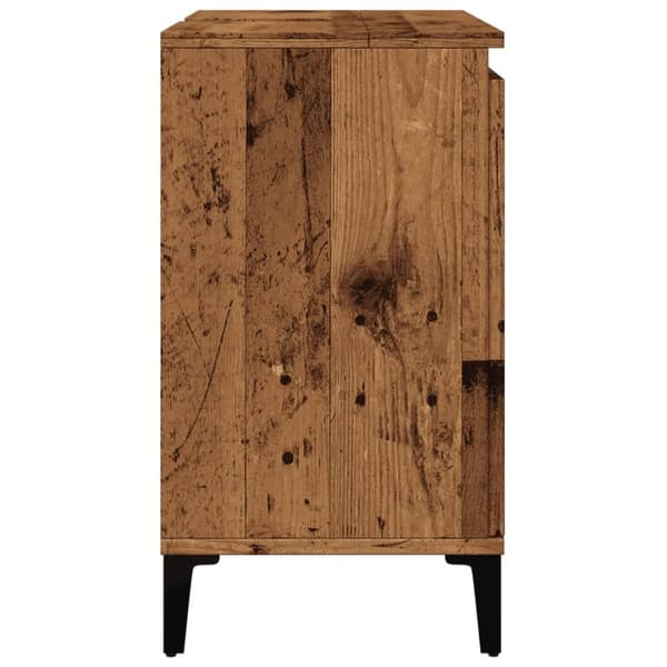 vidaXL Pesuallaskaappi vanha puu 58x33x60 cm tekninen puu