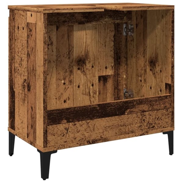 vidaXL Pesuallaskaappi vanha puu 58x33x60 cm tekninen puu