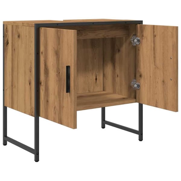 vidaXL Badeservantskap artisan eik 60x33x60 cm konstruert tre