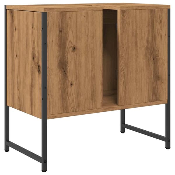vidaXL Badeservantskap artisan eik 60x33x60 cm konstruert tre