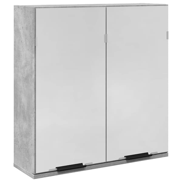 vidaXL Spegelskåp för badrum betonggrå 64x20x66,5 cm konstruerat trä