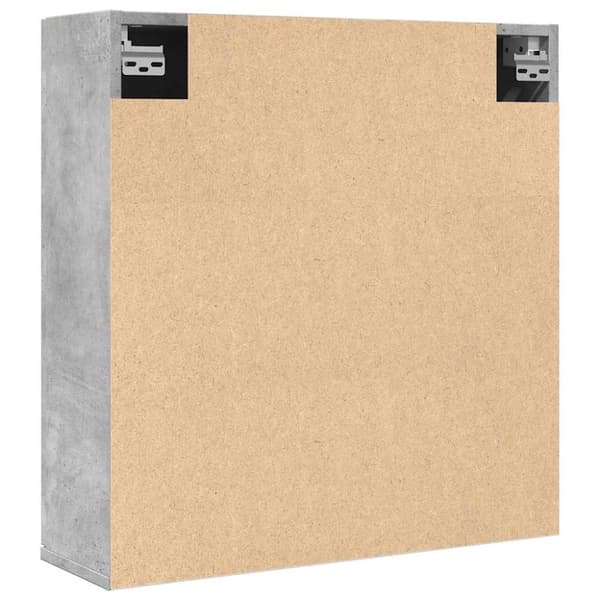 vidaXL Spegelskåp för badrum betonggrå 64x20x66,5 cm konstruerat trä