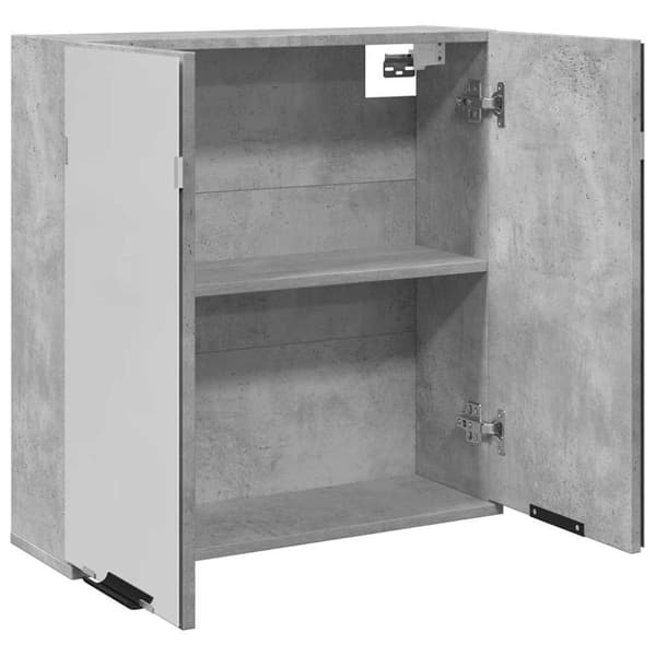 vidaXL Spegelskåp för badrum betonggrå 64x20x66,5 cm konstruerat trä