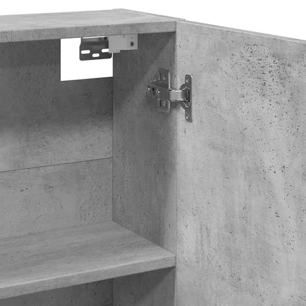 vidaXL Spegelskåp för badrum betonggrå 64x20x66,5 cm konstruerat trä