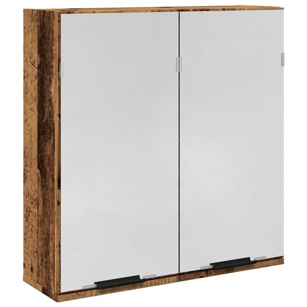 vidaXL Kylpyhuoneen peilikaappi vanhaa puuta 64x20x66,5 cm lastulevy