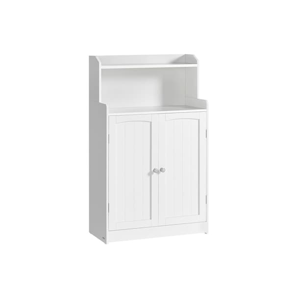 Rootz Badeværelsesskab Cloud White - Opbevaringsenhed - MDF-konstruktion - 2 låger og hylder - Stort og robust - 30cm x 60cm x 100cm