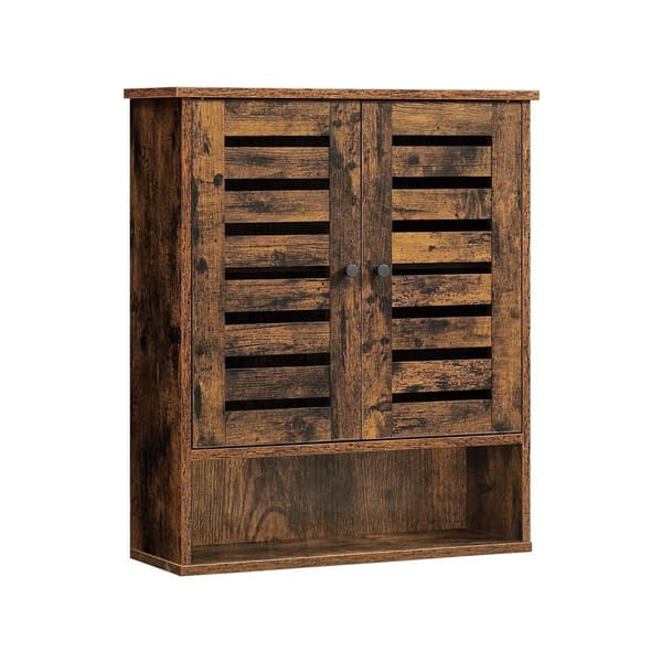 Wall Cabinet - Badeværelsets kabinet - Hung skab - med døre - vintage brun