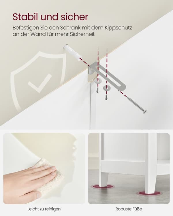 Badrumsmöbler - med justerbara distributörer - Wolkwit