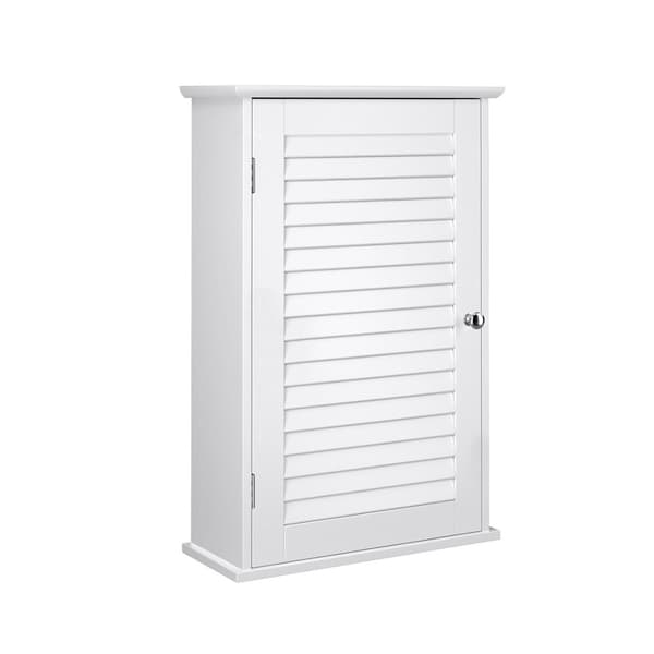 Kabinet - Vægskab - badeværelse skab - med dør - 40 x 16 x 60 cm - træ - Hvid