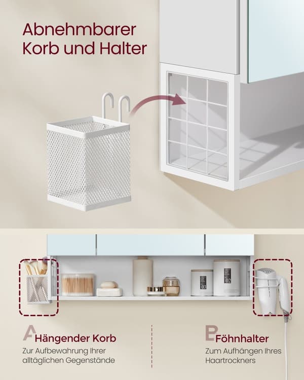 Kylpyhuonekalusteet - pistorasiat ja 3 ovea - Wolkwit