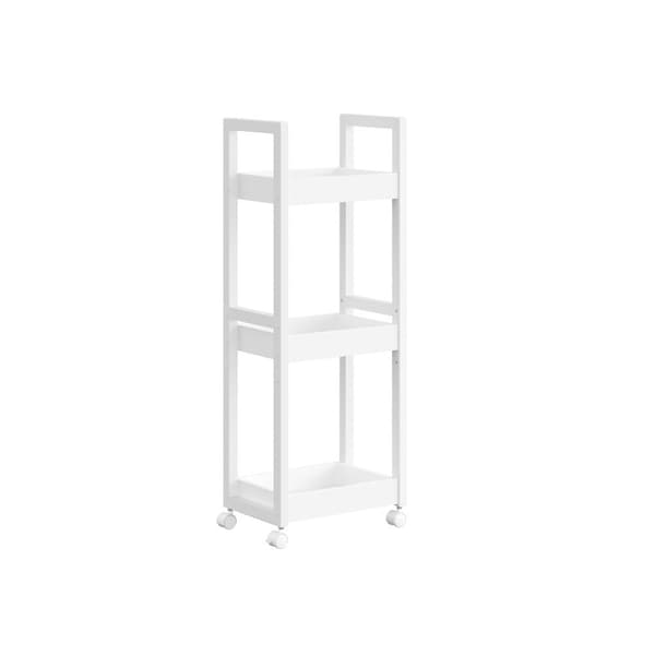 Badrumshylla - med 3 nivåer - smal - Space -Saving - White