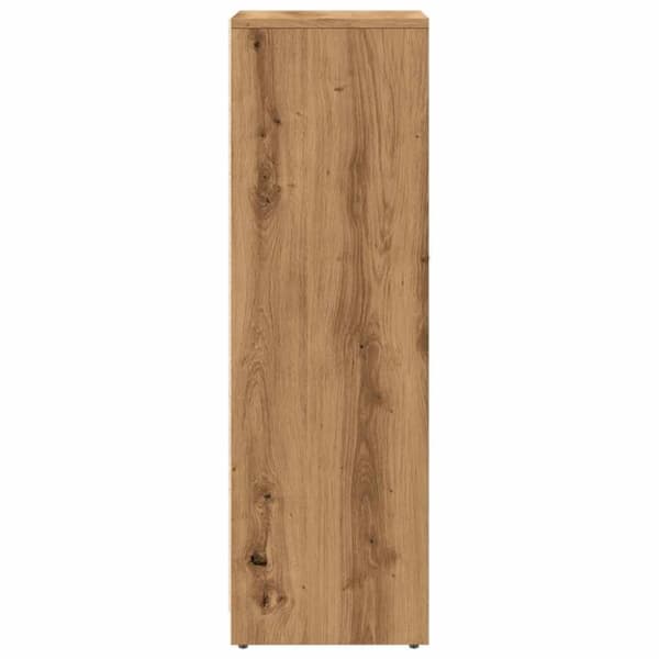 vidaXL badeværelsesskab 30x30x95 cm konstrueret træ egetræsfarvet
