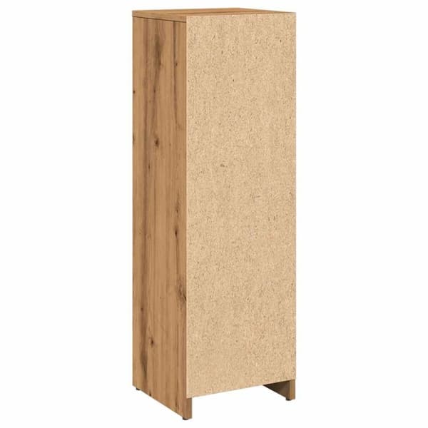 vidaXL badeværelsesskab 30x30x95 cm konstrueret træ egetræsfarvet