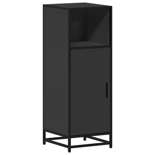 vidaXL badeværelsesskab 35x37,5x100 cm konstrueret træ sort