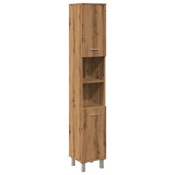 vidaXL Badrumsskåp ek 30x30x179 cm konstruerat trä