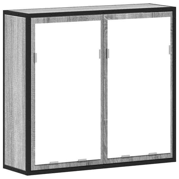 vidaXL Kylpyhuoneen peilikaappi harmaa Sonoma 65x20x60 cm tekninen puu