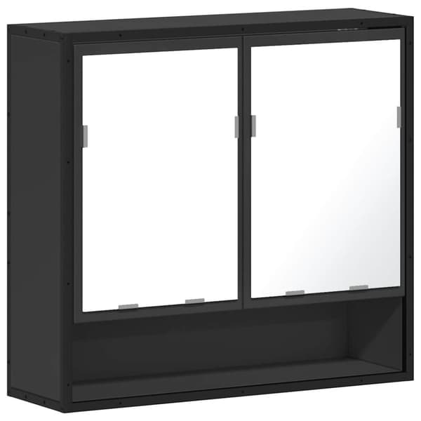vidaXL Baderomsspeil svart 65x20x60 cm konstruert tre
