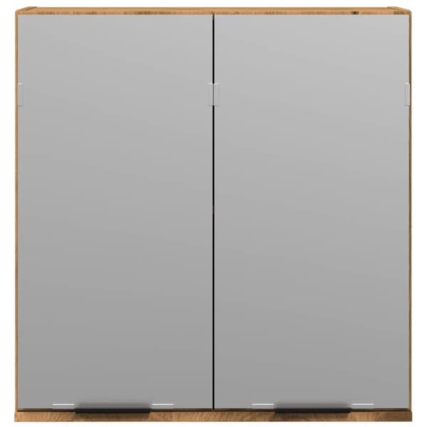 vidaXL Spegelskåp för badrum ek 64x20x66,5 cm konstruerat trä