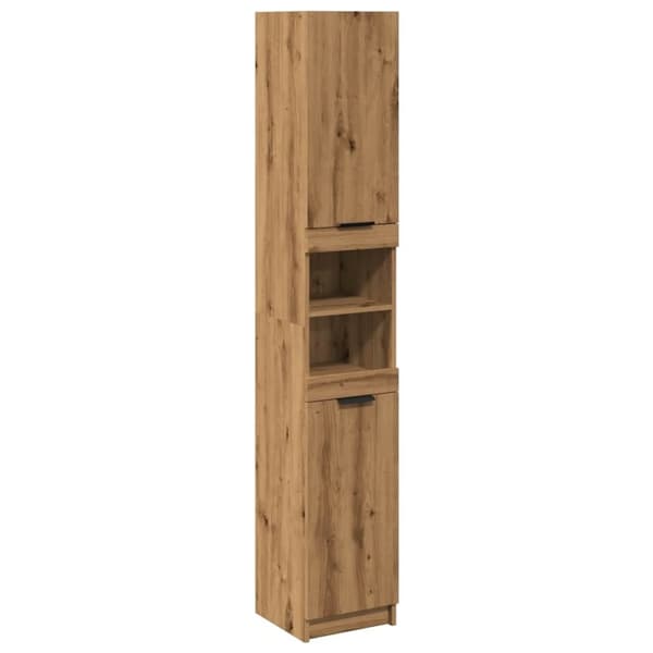 vidaXL Baderomsskap artisan eik 32x34x188,5 cm konstruert tre