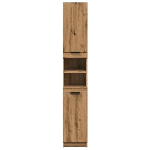 vidaXL Baderomsskap artisan eik 32x34x188,5 cm konstruert tre