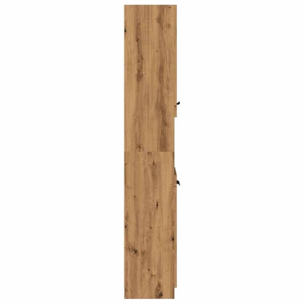 vidaXL Baderomsskap artisan eik 32x34x188,5 cm konstruert tre
