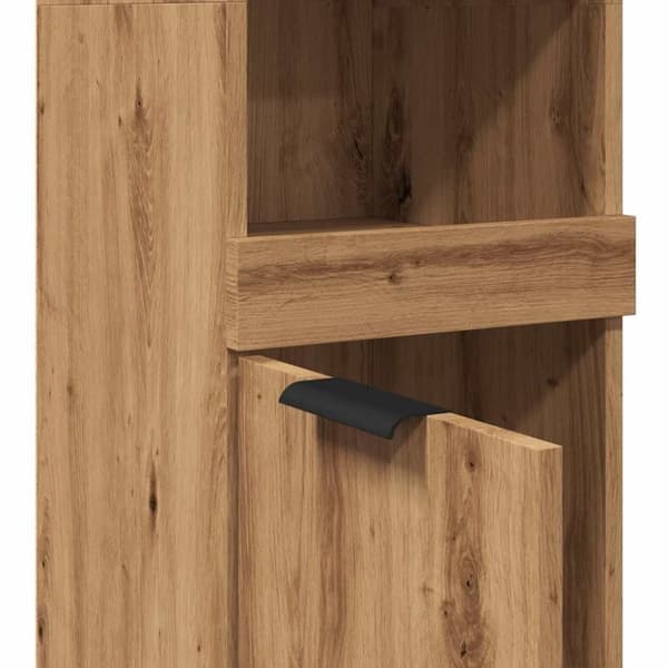 vidaXL Baderomsskap artisan eik 32x34x188,5 cm konstruert tre