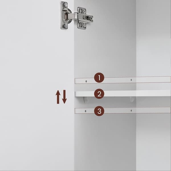 WASHBASIN MURNITER - Badrumsskåp - Basskåp - med dubbla dörrar - Vit