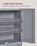 Miniatyrbillede 6 af 7: Badeværelsesmøbler - med 2 døre og hylder - Duif Gray
