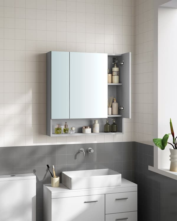 Badeværelsesmøbler - med 3 døre - 16,5 × 70 × 75 cm