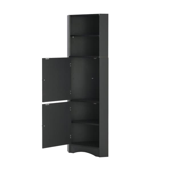 Rootz Hjørneskab - Badeværelsesopbevaring - Justerbar hylde - Fugtbestandig - 36,5L x 36,5W x 155H cm