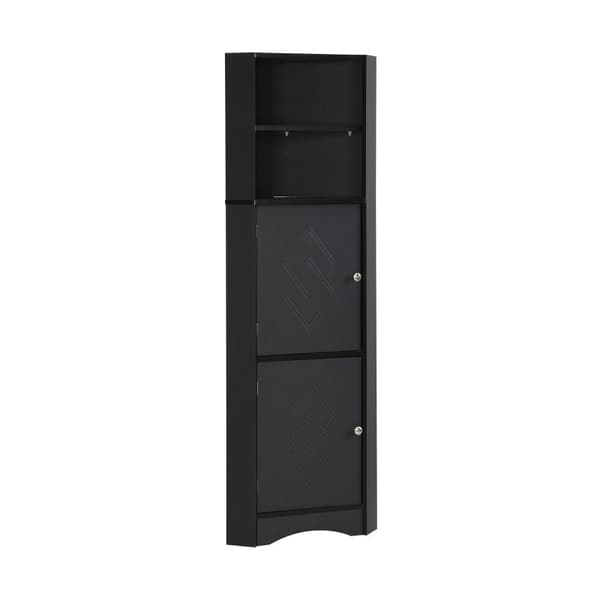 Rootz Hjørneskab - Badeværelsesopbevaring - Justerbar hylde - Fugtbestandig - 36,5L x 36,5W x 155H cm