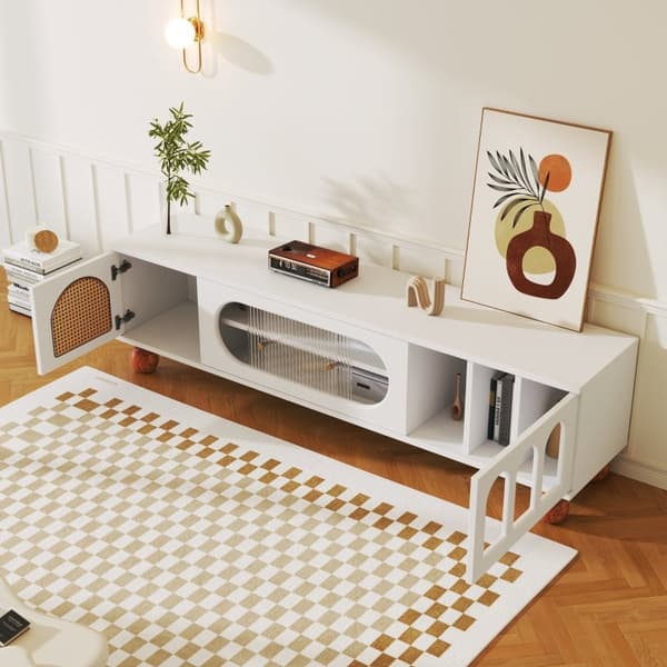 Rootz tv-skab - Mediekonsol - Underholdningscenter - Moderne design - 170L x 47W x 37H cm